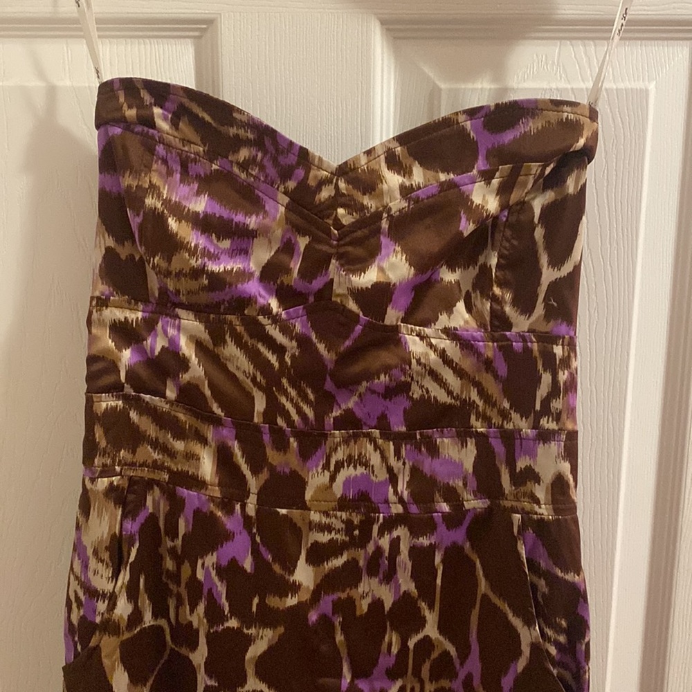 🤎💜 Lucy Love Leopard Print Strapless Dress 💜🤎